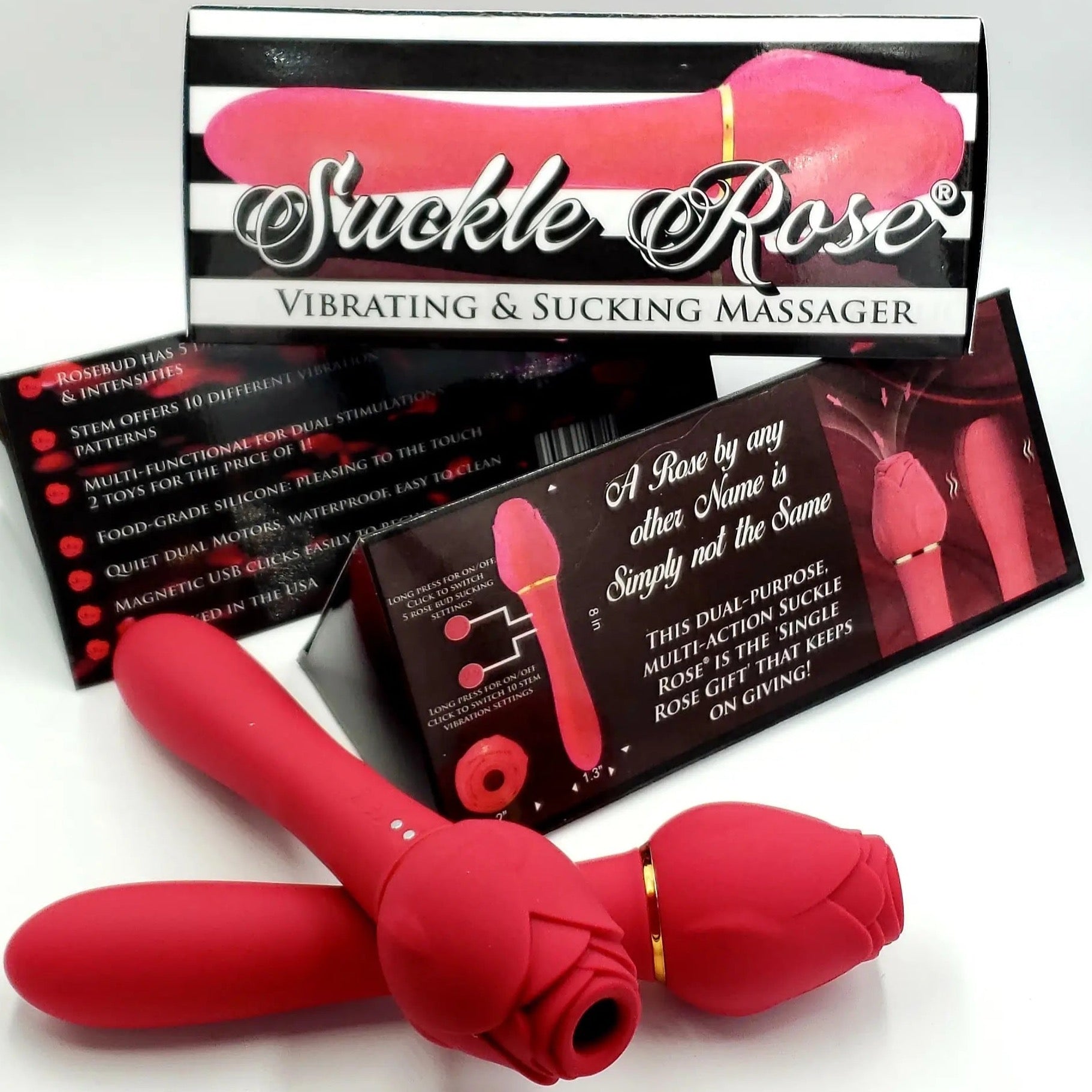 Suckle Rose Vibrating & Sucking Massager – Verve Romance